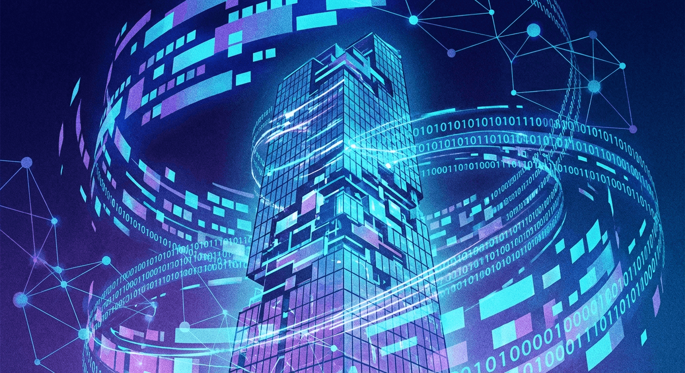 Moderne bygning med datastrukturer